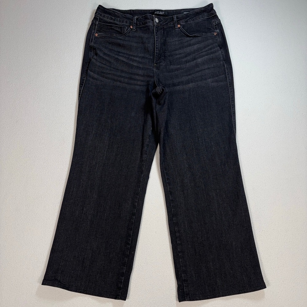 Judy‎ Blue Kenner Tummy Control Straight Jeans Women 18 / 35x28 Faded Black Plus